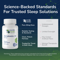 Scientific Health Solutions Melatonin vegan icon indicates clean-label choice