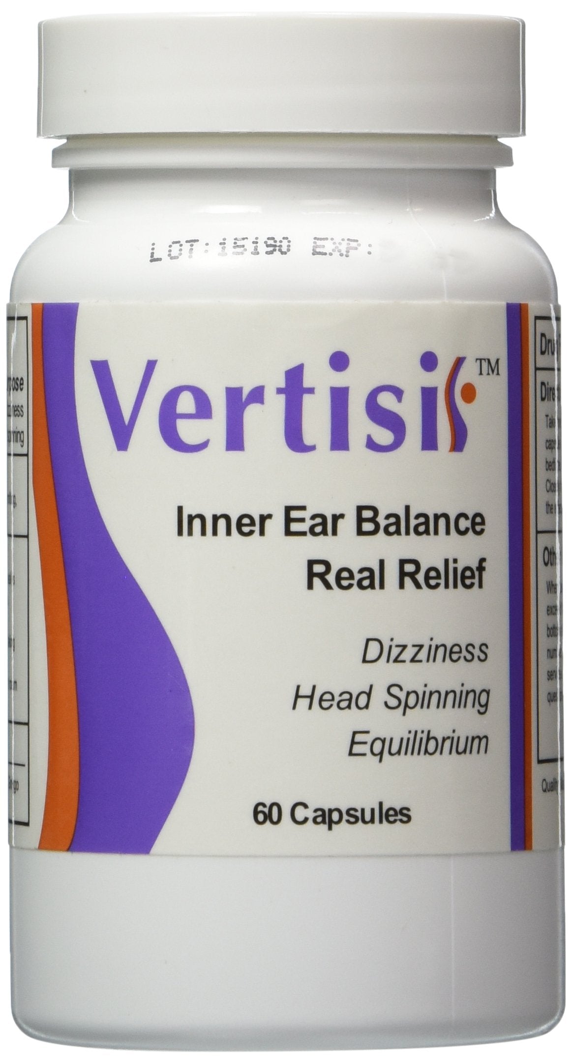 Scientific Health Vertisil bottle close-up highlighting natural vertigo relief potential