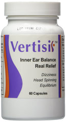 Scientific Health Vertisil bottle close-up highlighting natural vertigo relief potential