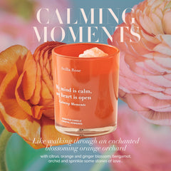 Scilla ROSE candle glow creating a tranquil atmosphere