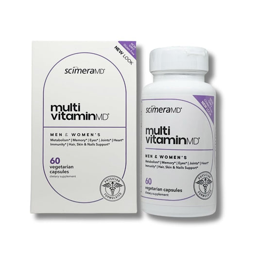 ScimeraMD Multivitamin bottle front view for daily wellness support
