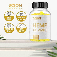 Scion Organics Hemp Gummies in travel case ready for activity days