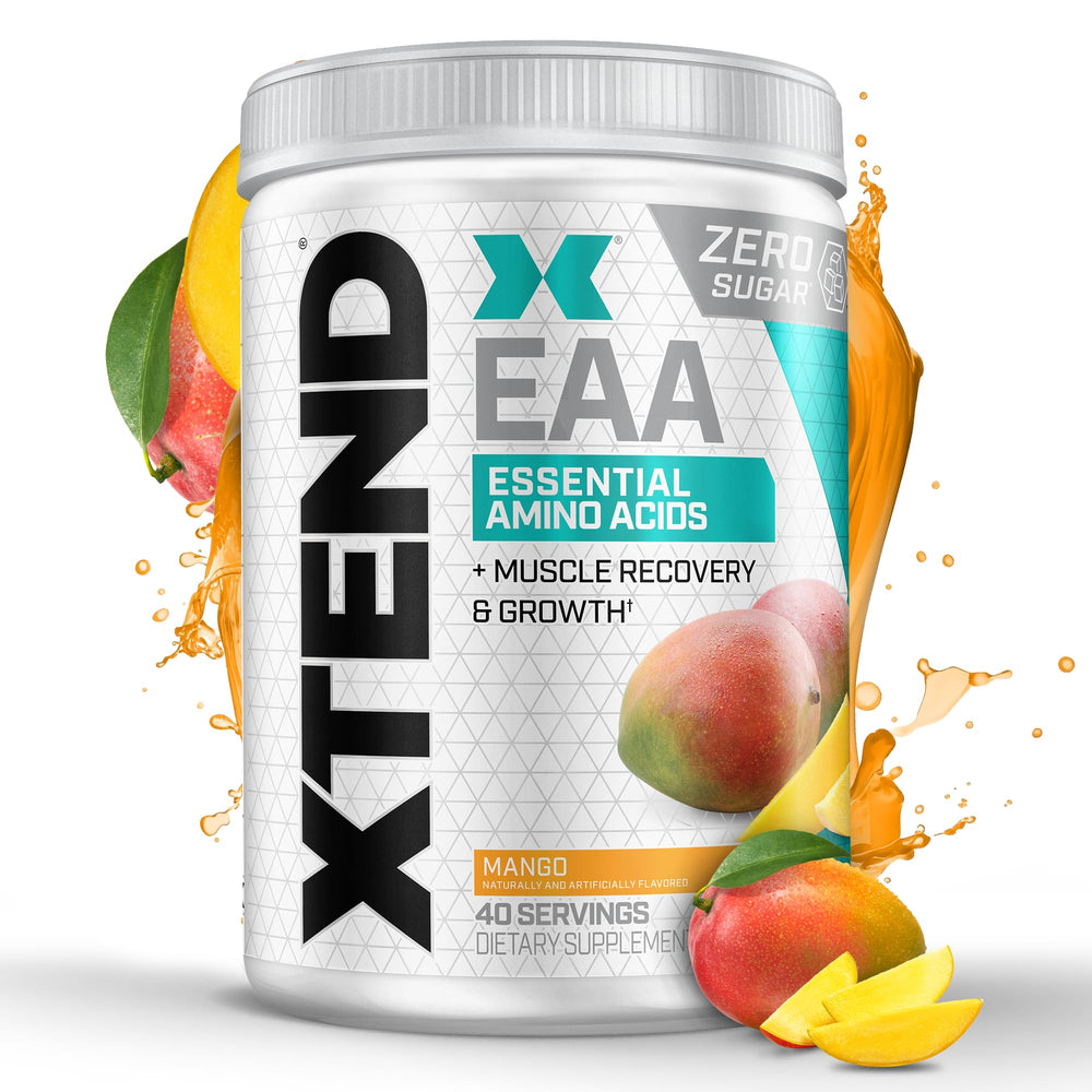 Scivation Xtend EAA Mango bottle pour shows convenient intra-workout hydration.