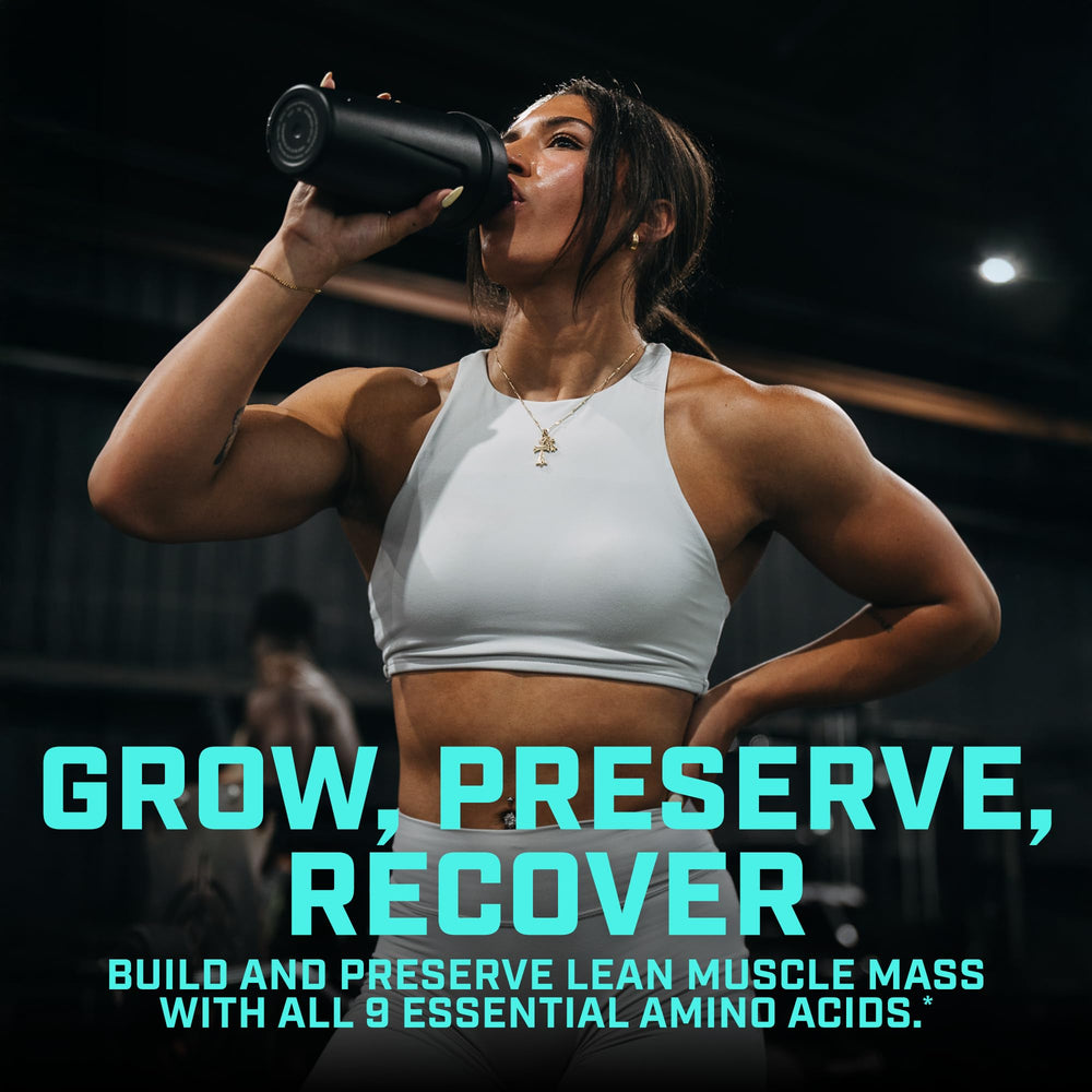 Scivation XTEND EAA post-workout setup on bench shows ready-to-drink option