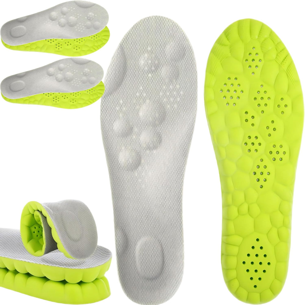 Sckoemo 2Pairs 4D Cloud Insoles front view showing breathable honeycomb design for comfort.