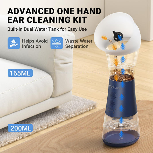 ScopeAround Ear Cleaner with four modes for personalized daily or deep cleaning.