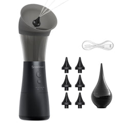 ScopeAround electric ear cleaner with water temp sensor enables safe, comfortable cleaning.
