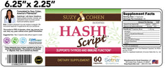 Script Essentials HashiScript bottle pours capsules into an open hand.