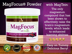 Script Essentials MagFocus label close-up noting gluten-free and non-GMO ingredients.