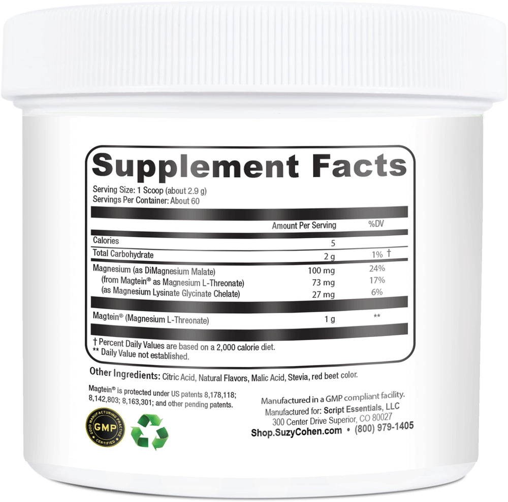 Script Essentials MagFocus powder scoop ready for daily wellness routine.