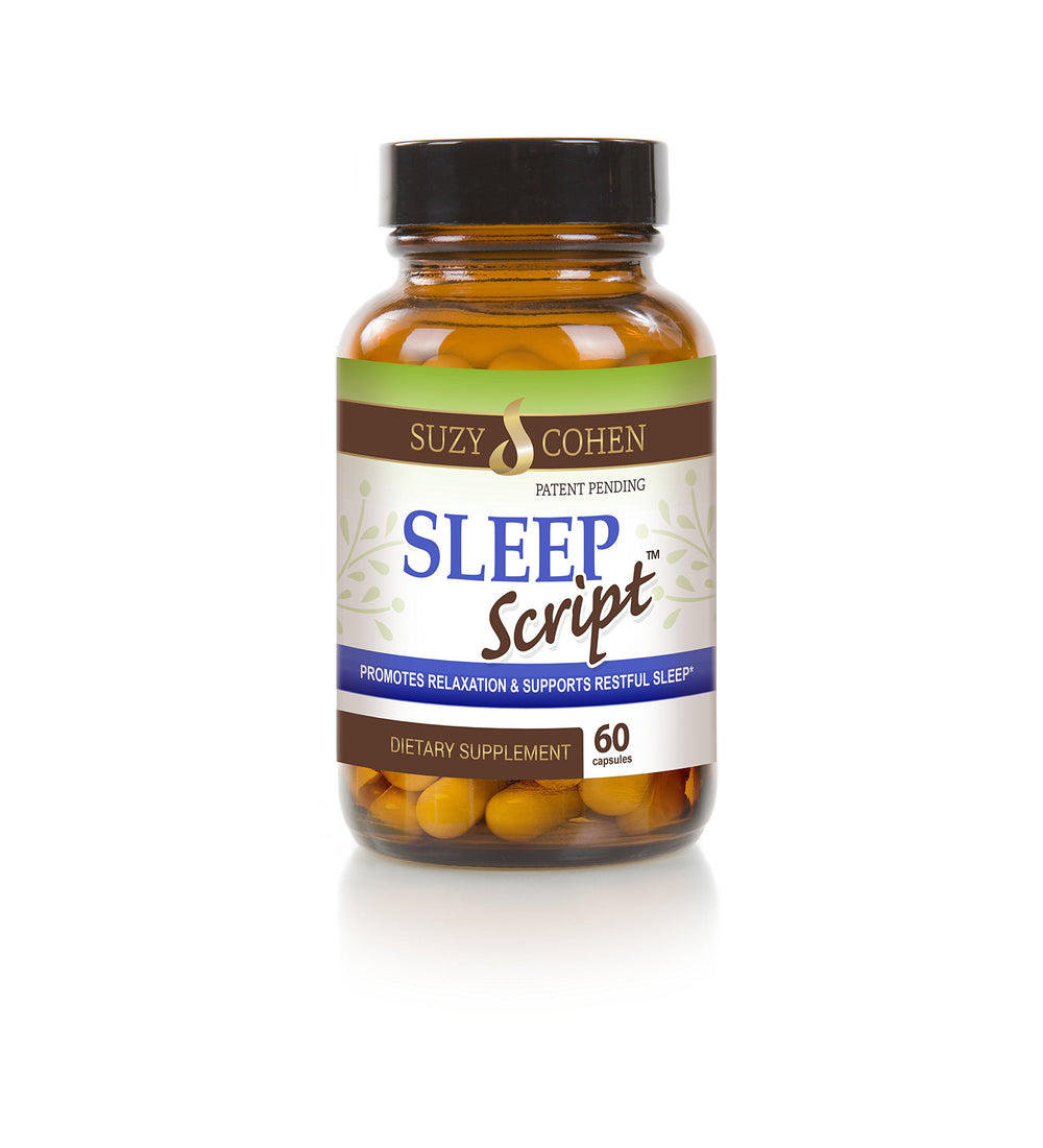 Script Essentials Sleep Script bottle promotes a restful night routine.