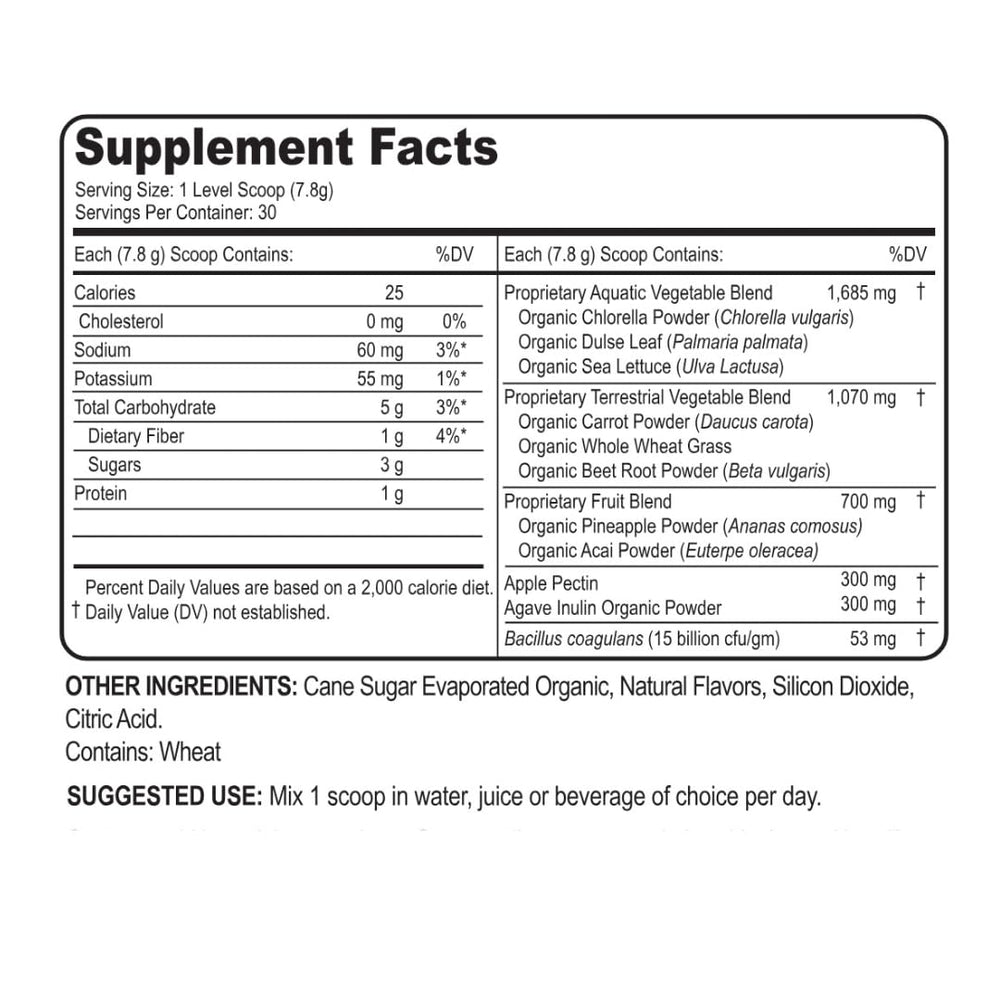 Script Essentials Yummy Greens measuring scoop highlights easy serving for healthy routines.