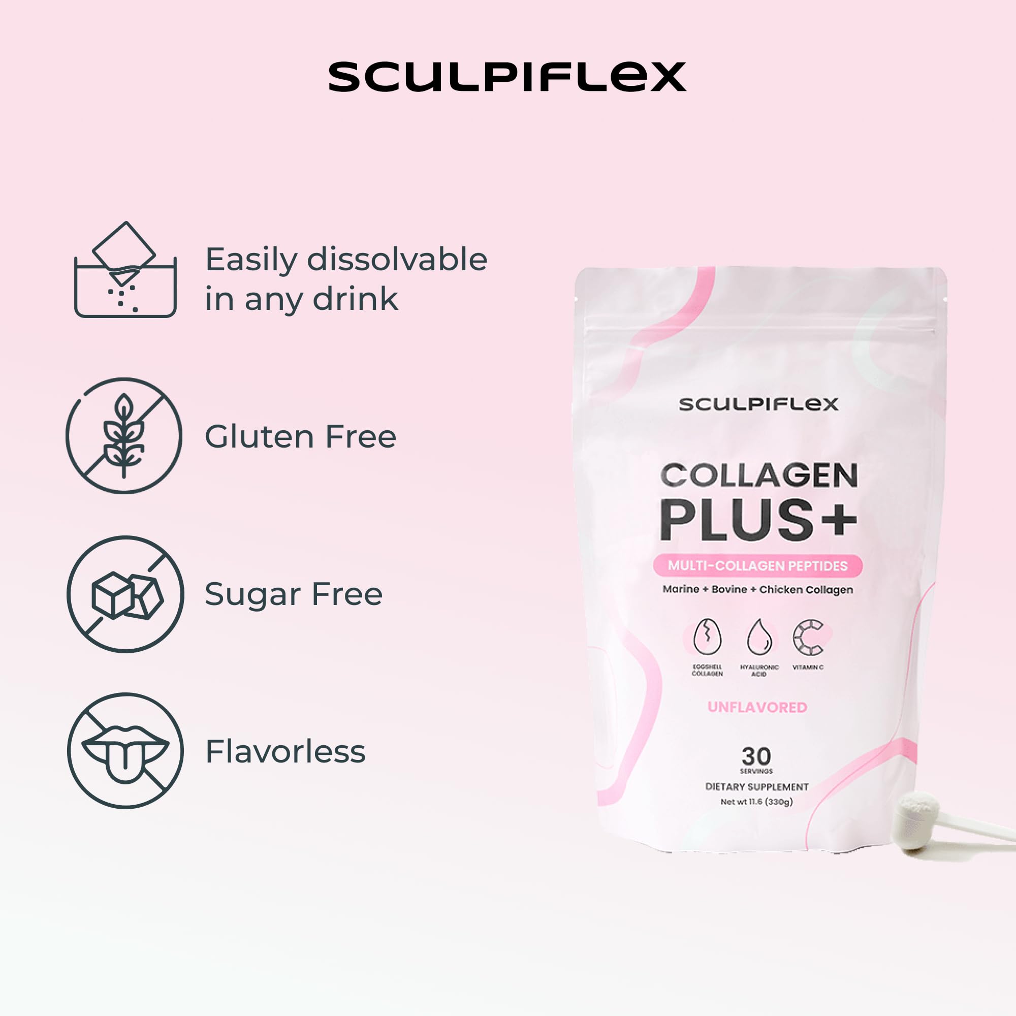 SCULPIFLEX unflavored formula accessible in everyday drinks