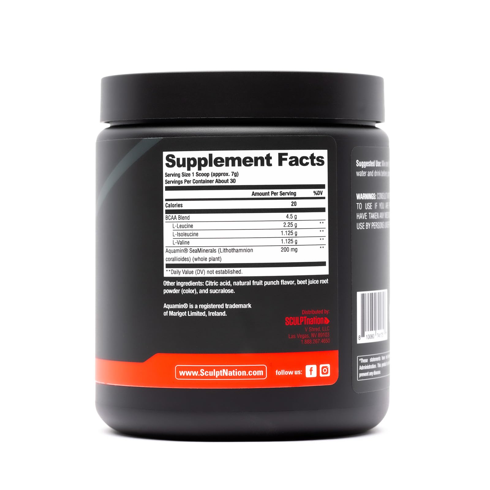Sculpt Nation BCAAs powder being stirred into water for a quick, refreshing workout drink.