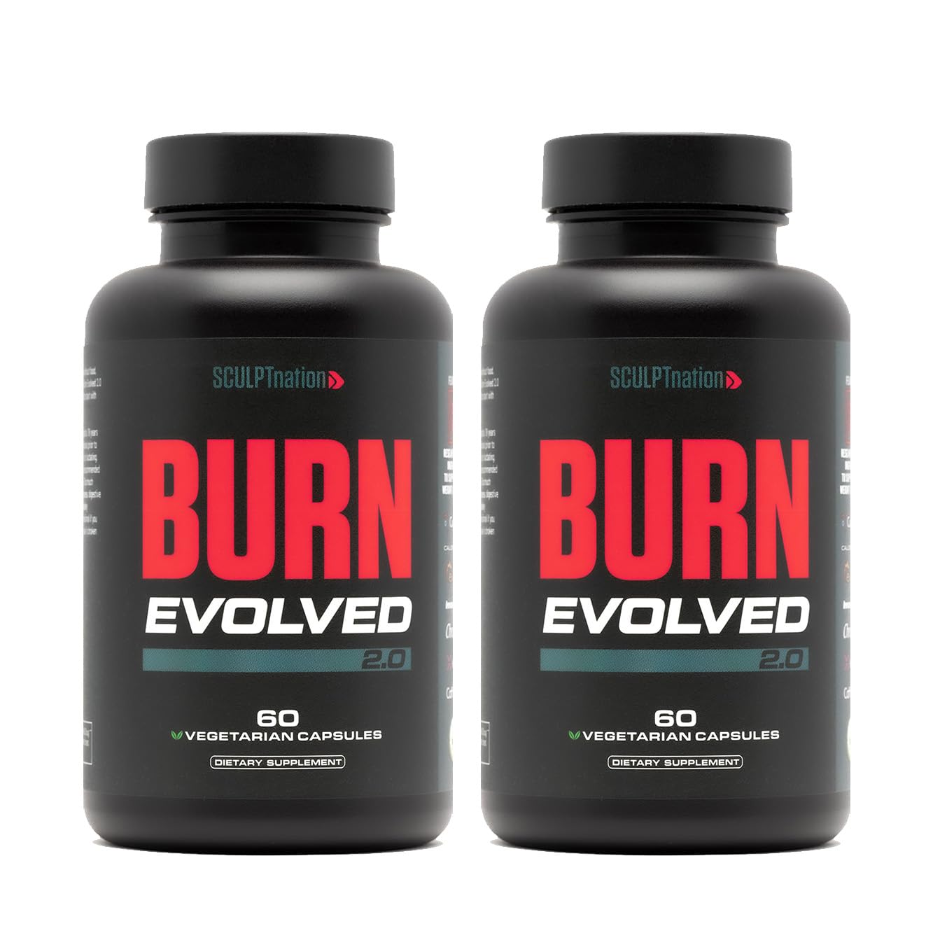 Sculpt Nation bottle with capsules signaling all-day metabolism support.