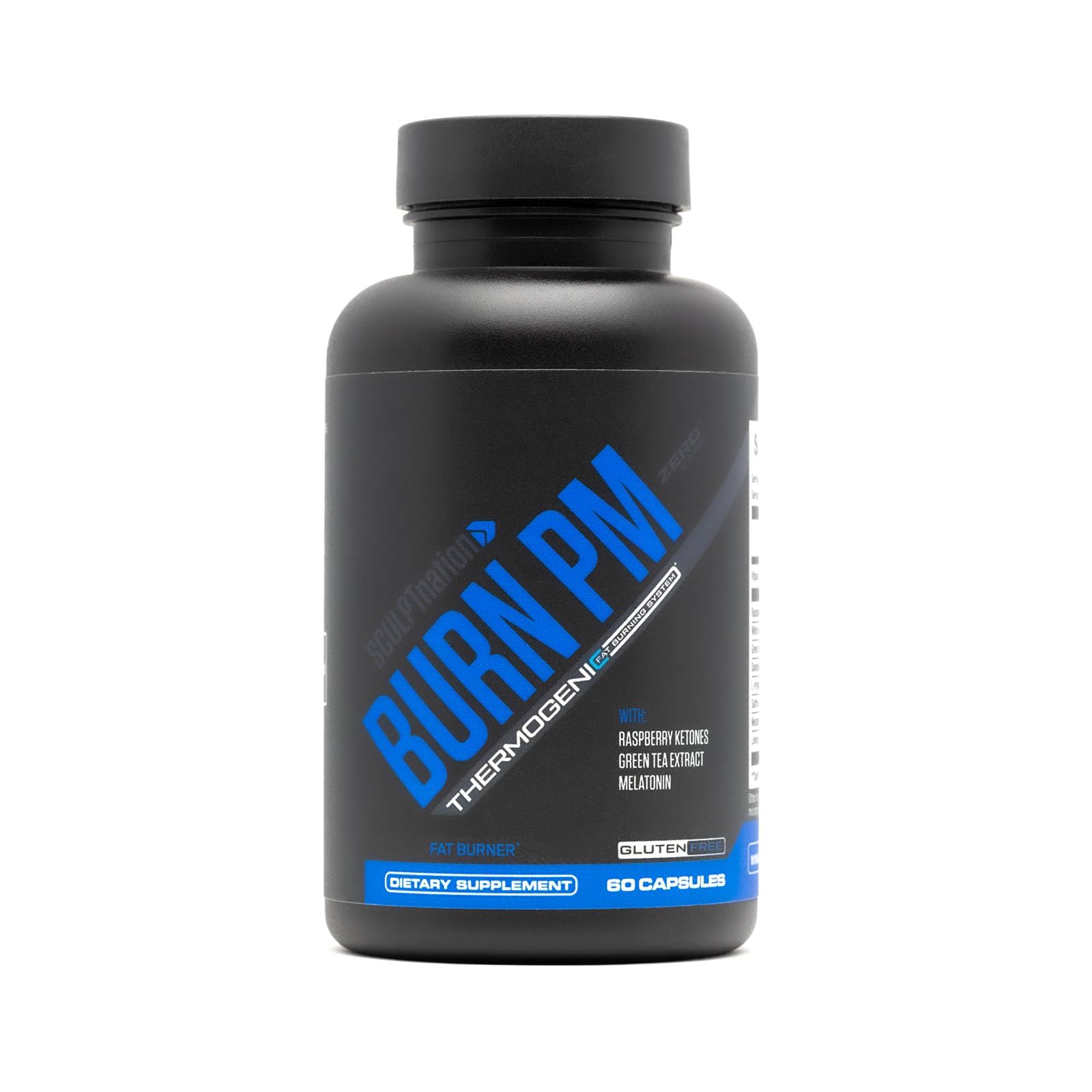 Sculpt Nation Burn PM bottle at night supports convenient nighttime fat burning.