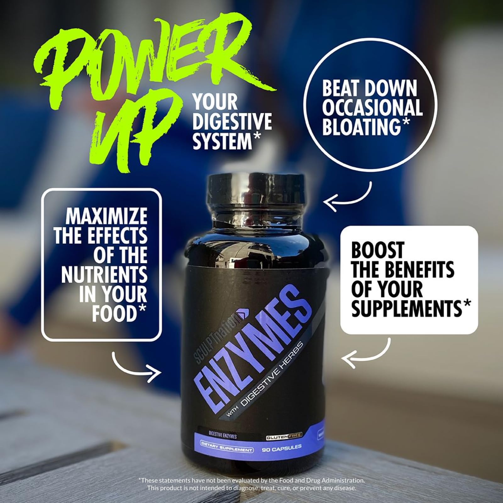Sculpt Nation capsules convenient for on-the-go gut support.