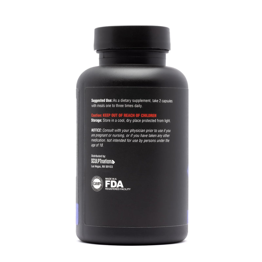 Sculpt Nation ingredient panel shows ginger and peppermint for digestive comfort.