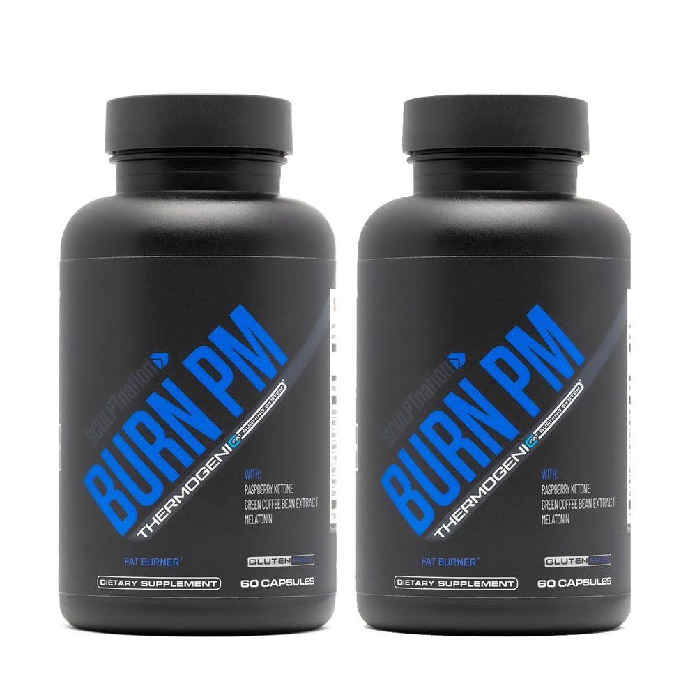 Sculpt Nation Night Time Metabolism bottle with gluten-free capsules and night-use design.