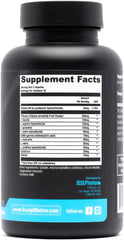 Sculpt Nation Tribulus terrestris capsules bottle back, vitality and strength support.