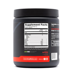 Sculpt Nation PreWorkout label close-up showing quality and safety standards.