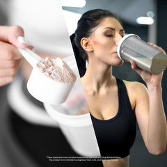 Sculpt Nation Vanilla whey powder texture closeup showing smooth blend