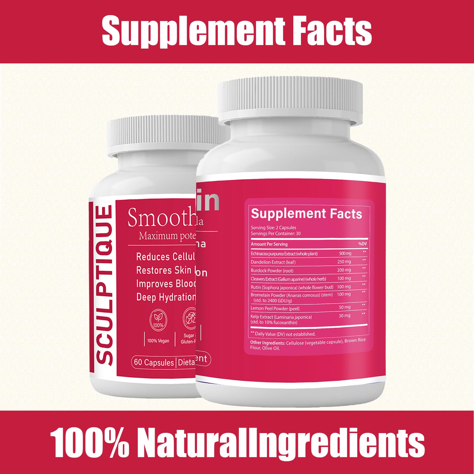 Sculptique capsules in hand emphasize portability and daily routine.