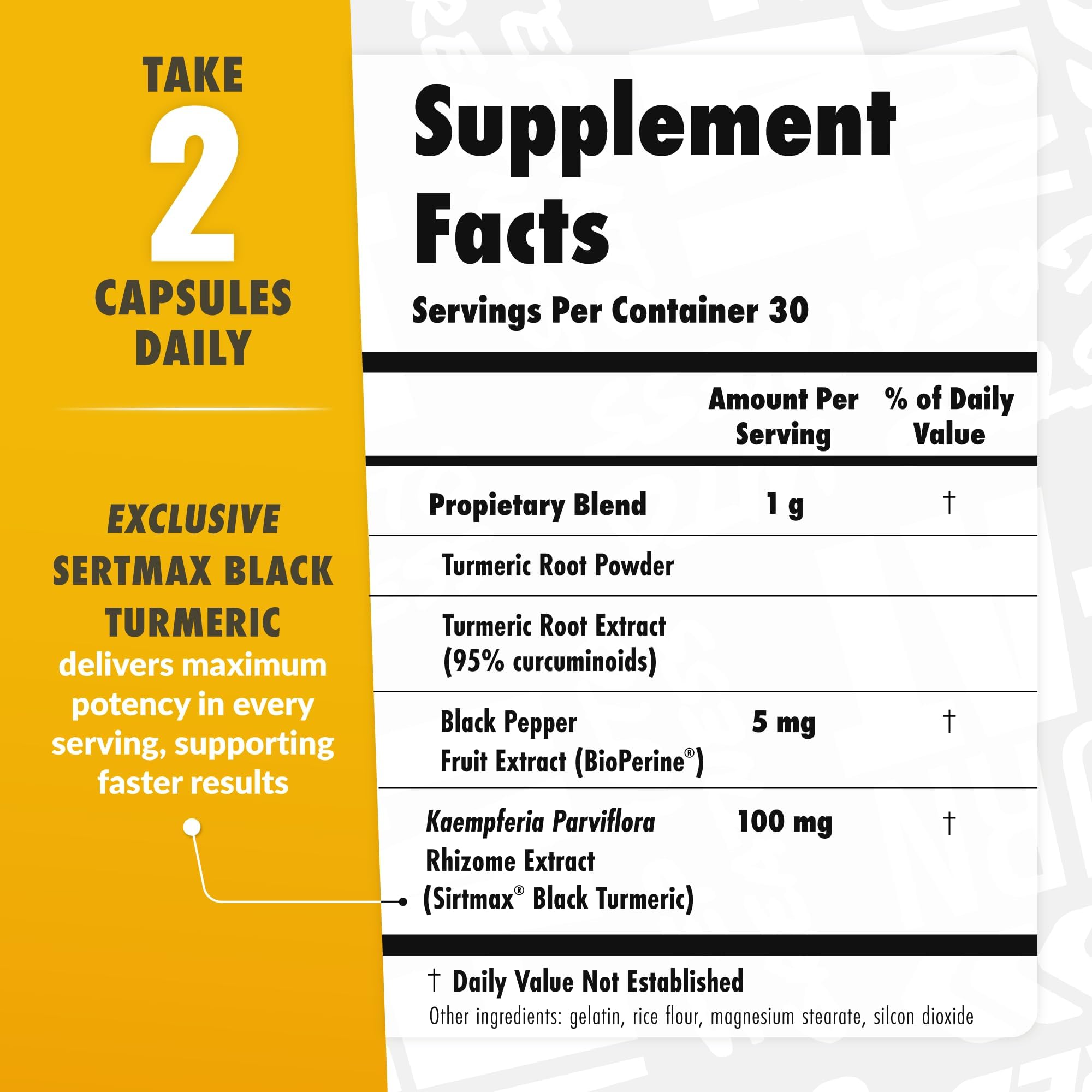Sculpt Nation turmeric bottle with black pepper illustrating enhanced absorption.