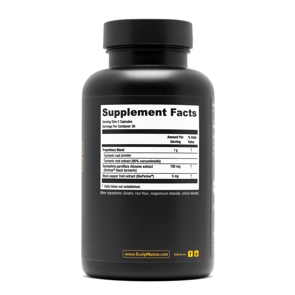 Sculpt Nation turmeric taken in daily routine for overall wellness.