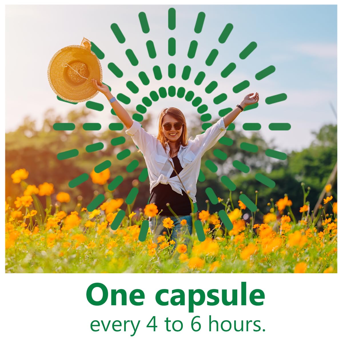 SDA Laboratories Diphenhydramine 50mg capsules closeup showing tiny easy-to-swallow design