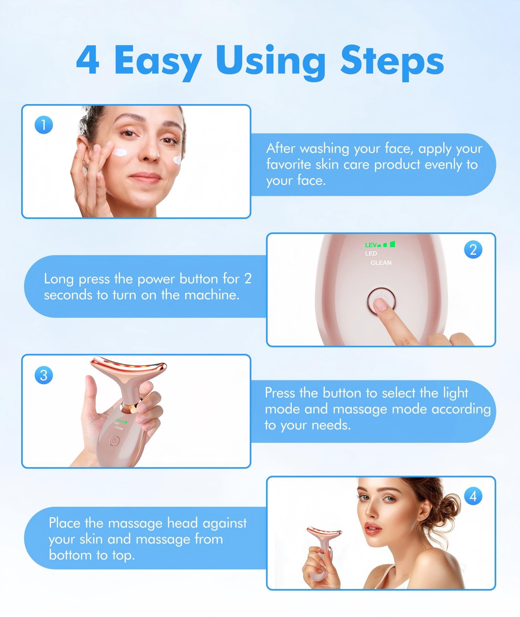 SDKWDH complete massager kit includes face and neck treatment tools.