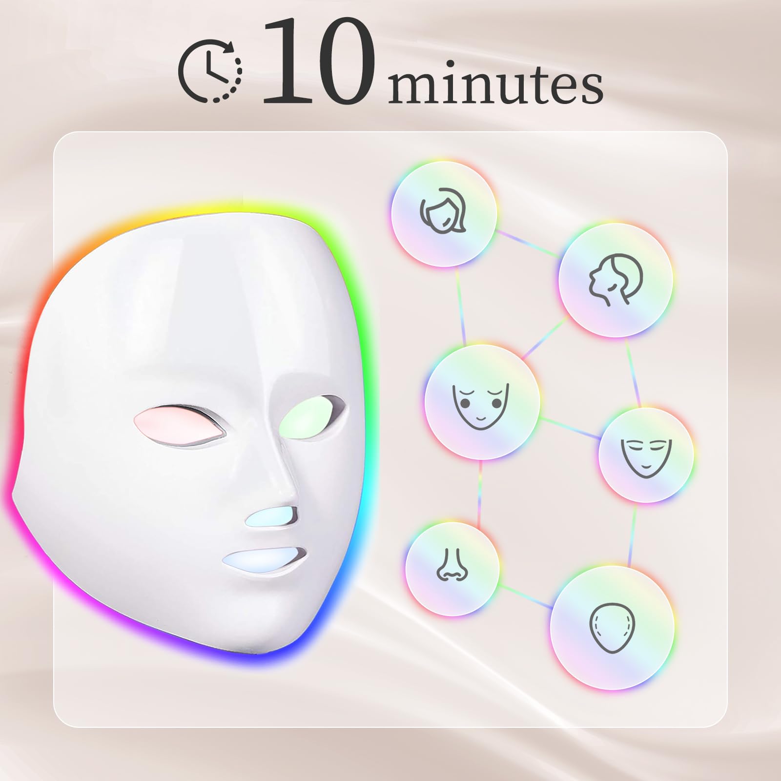 SDKWDH LED face mask infrared 850nm for gentle warmth and glow.