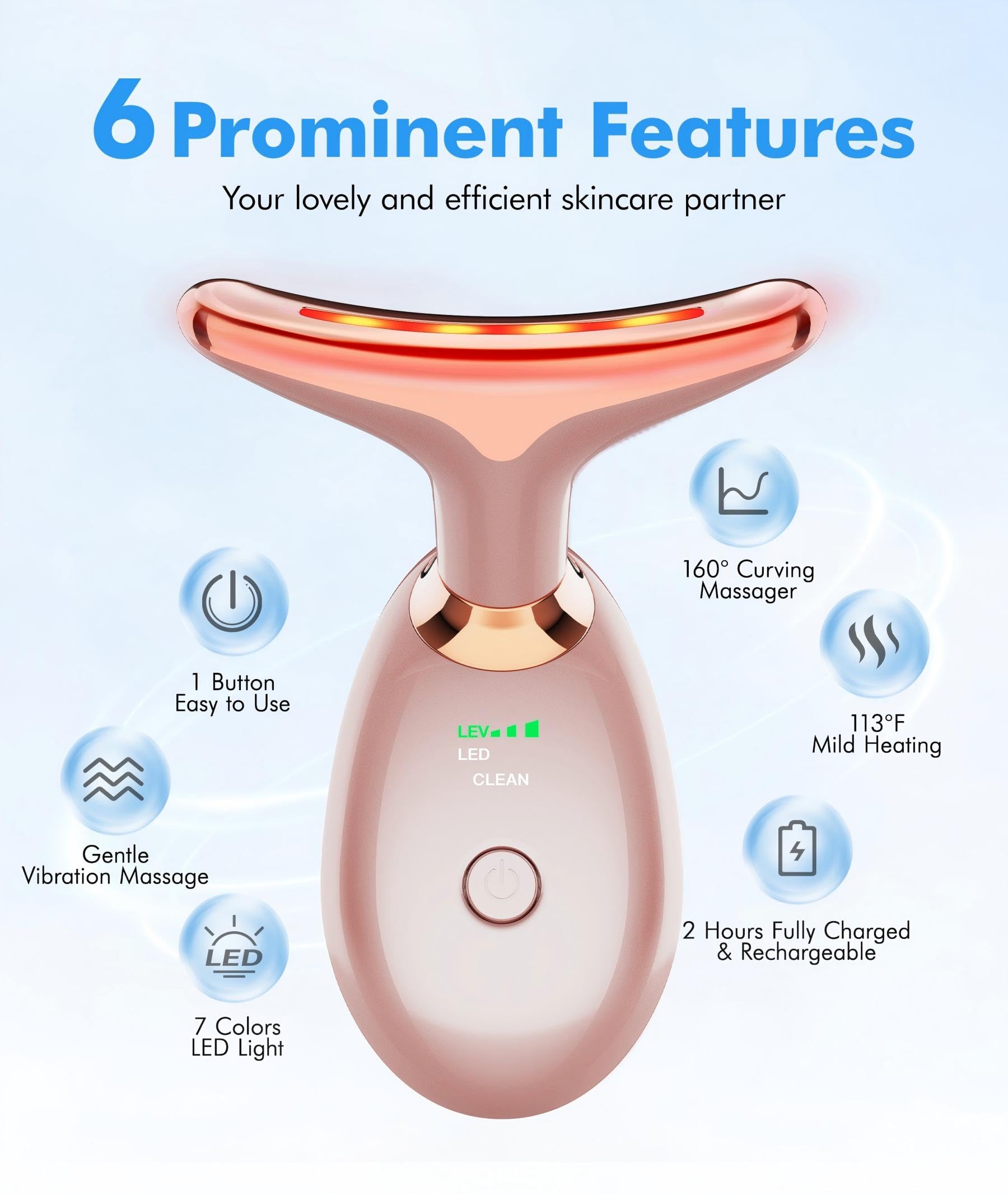 SDKWDH thermal and vibration massage enhances daily skincare ritual.