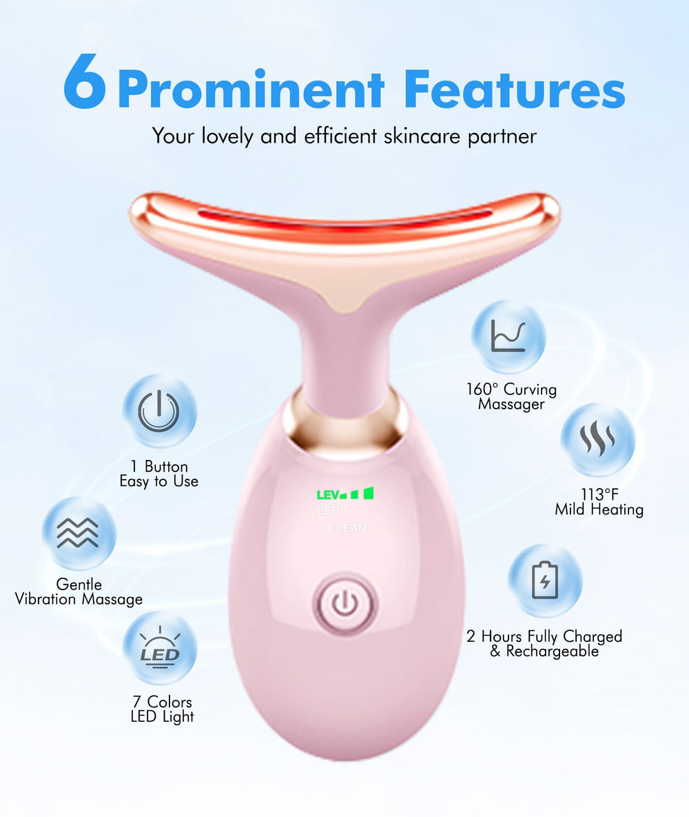SDKWDH thermal and vibration massage provides soothing facial stimulation.