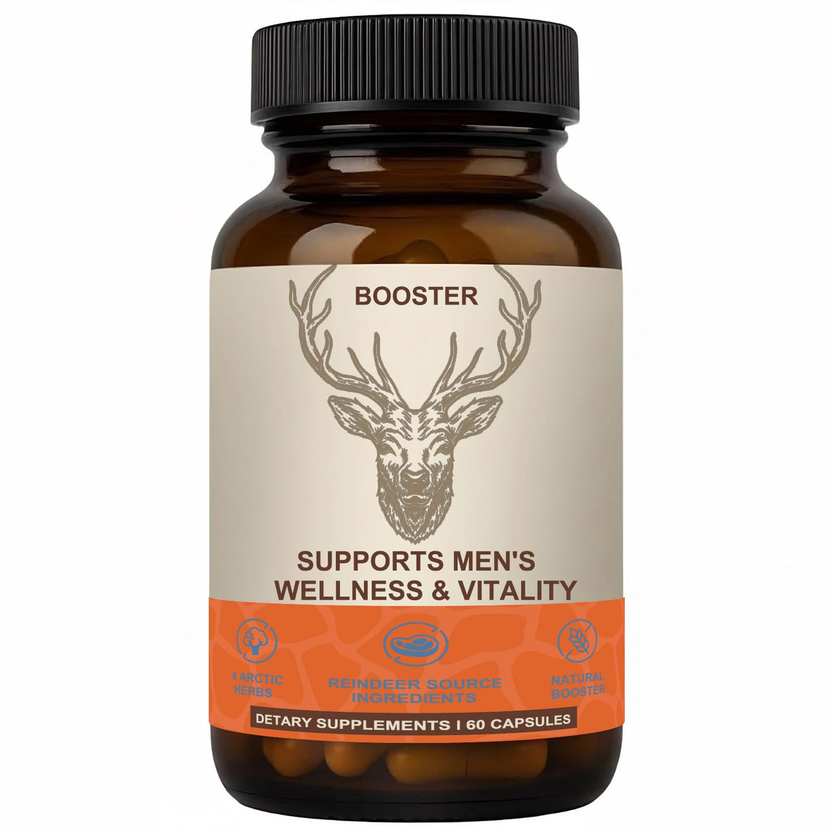 SDXJIOGE Men’s Vitality bottle front showing daily energy support.