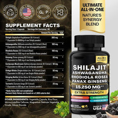 Shilajit 8-in-1 bottle close-up from the Sea Moss and Shilajit Bundle