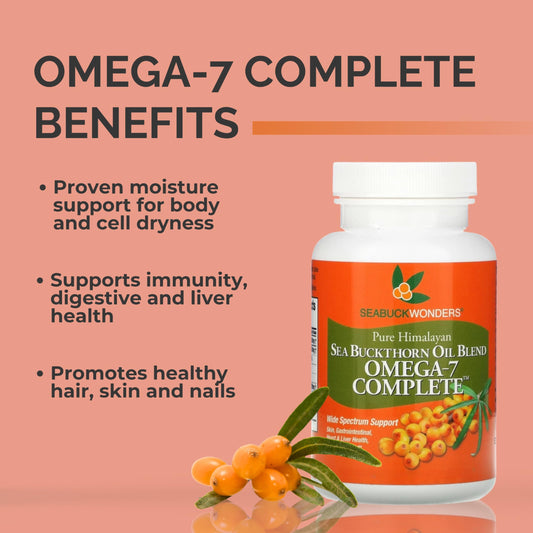 SeabuckWonders Complete Omega oil label closeup highlights organic sourcing.