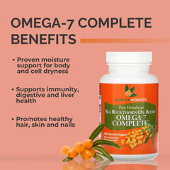 SeabuckWonders Complete Omega oil label closeup highlights organic sourcing.