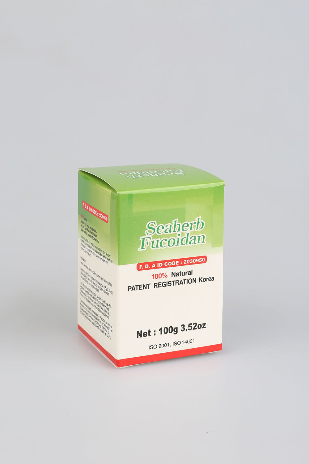 SeaHerb Fucoidan brown seaweed raw ingredients highlight purity and concentration.