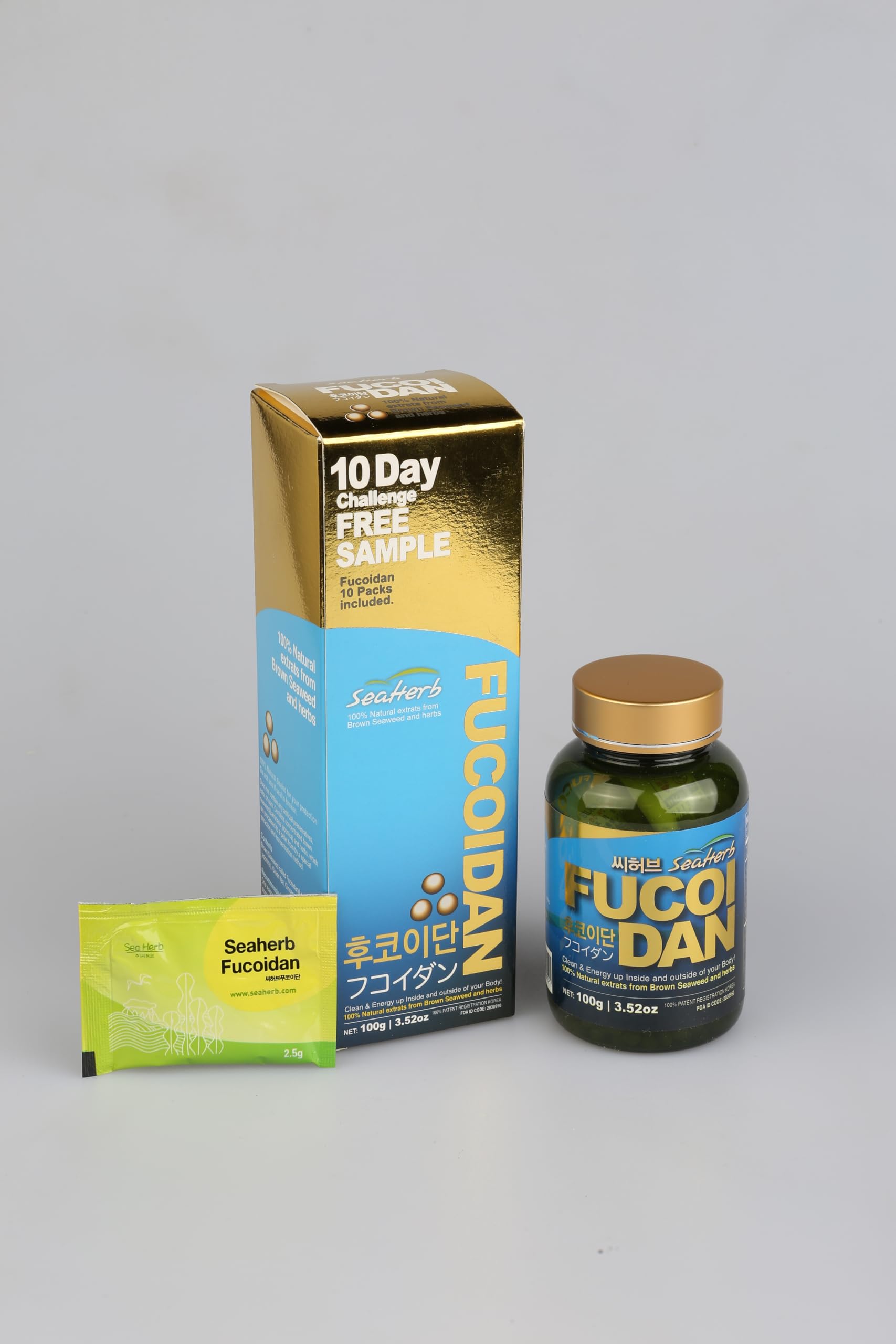 SeaHerb Fucoidan seaweed origin highlights natural source and quality.