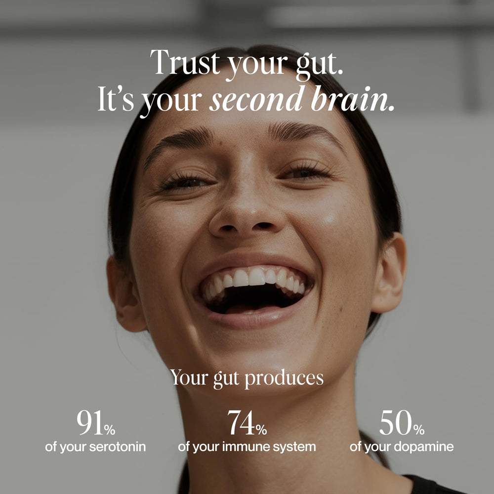 SecondKind bottle pour showing postbiotic blend for calmer moments.
