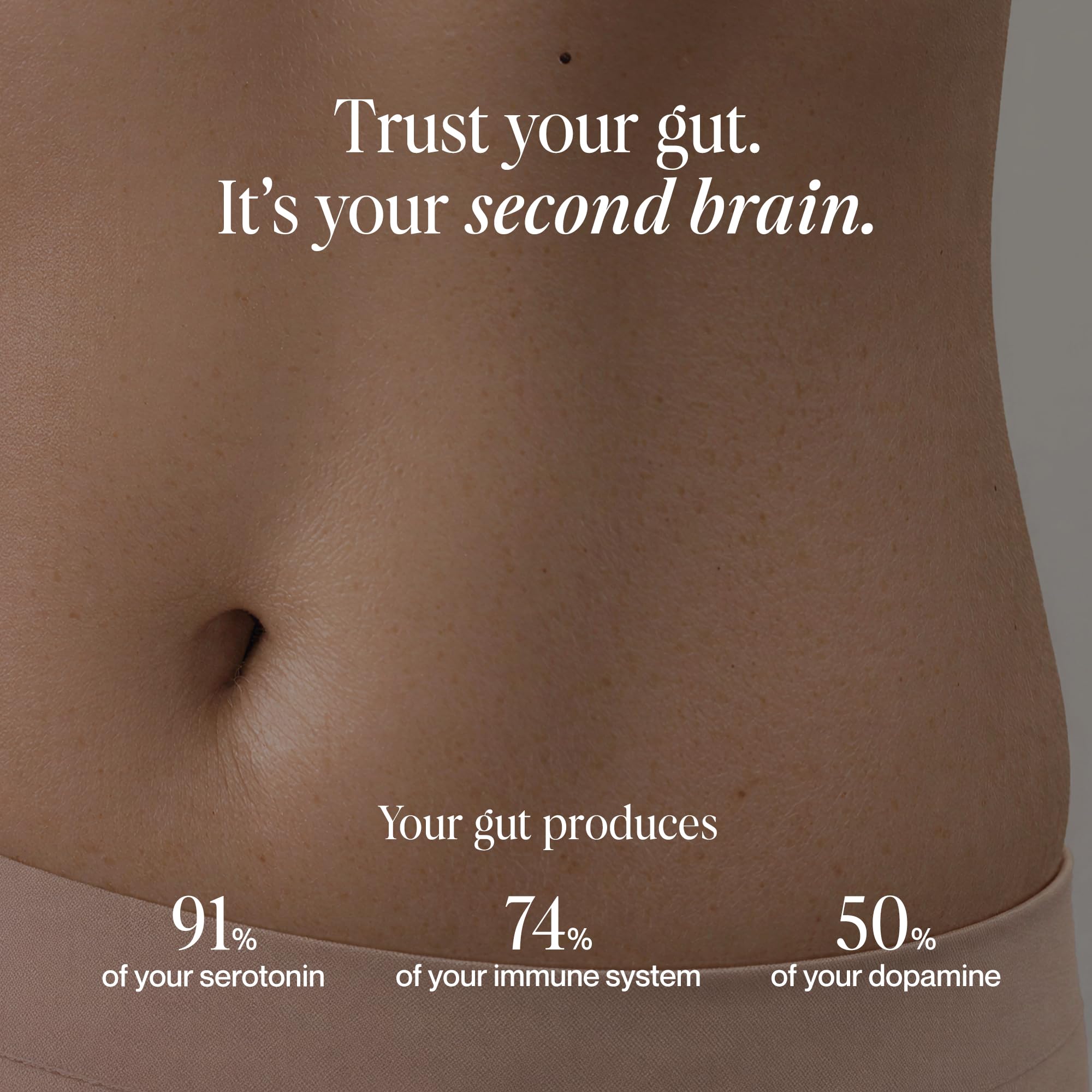 SecondKind postbiotics capsules closeup highlighting easy two-capsules daily routine