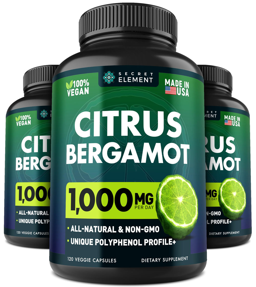Secret Element 3pack bergamot bottle for daily heart wellness