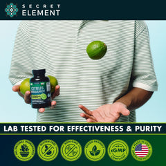 Secret Element bergamot daily-use bottle on clean kitchen counter