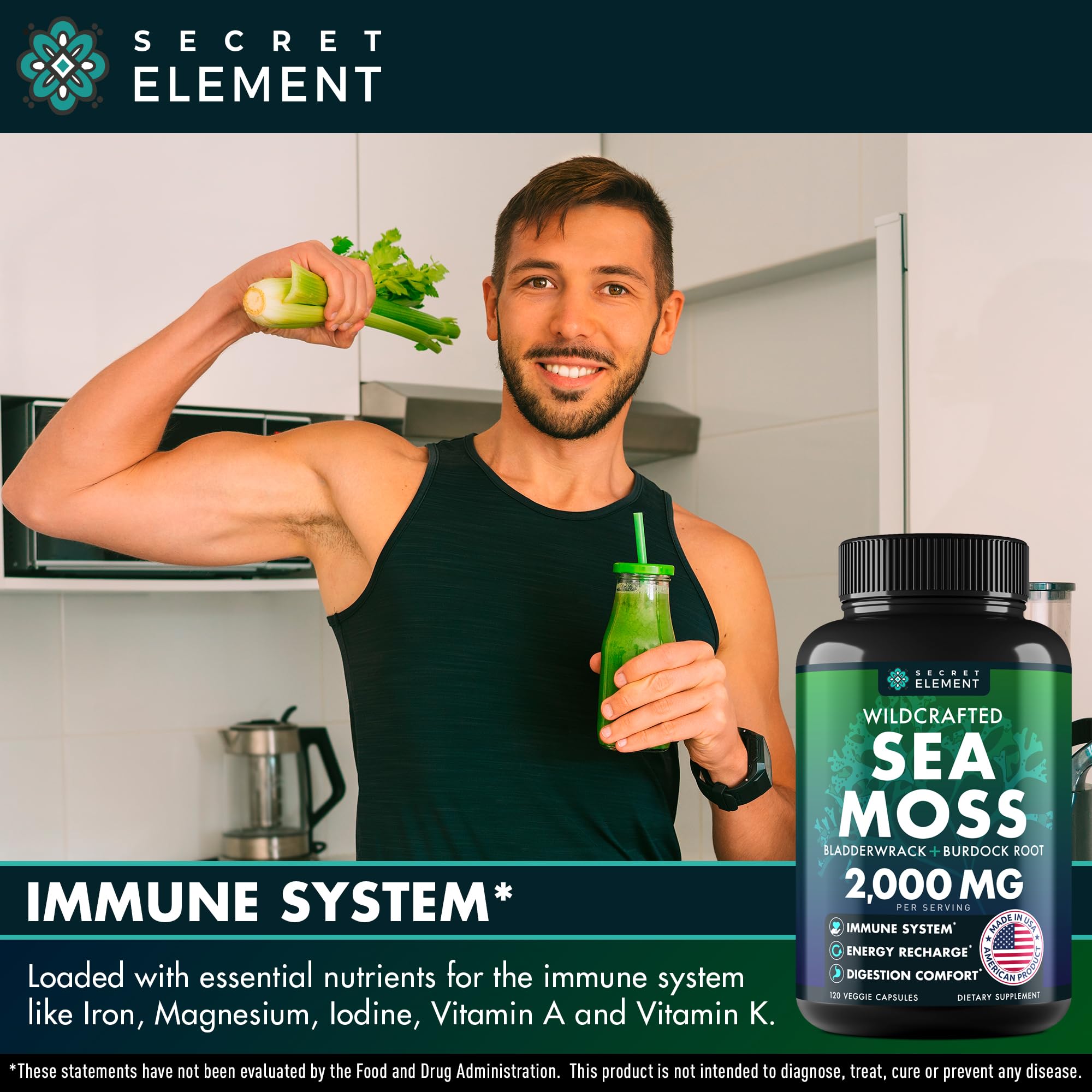 Secret Element burdock root capsule ingredient in a capsule form