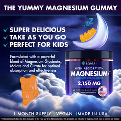 Secret Element high-absorption magnesium gummies label highlighting bioavailability