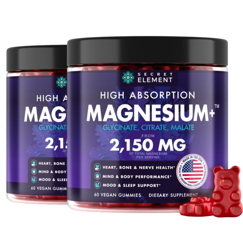 Secret Element magnesium glycinate gummies bottle for daily wellness