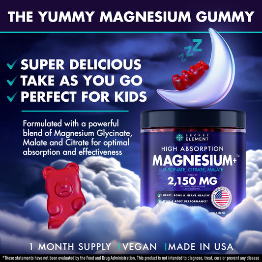 Secret Element gummies close-up shows chewy texture and wild cherry flavor.