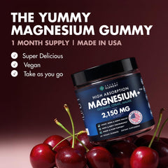 Secret Element Magnesium Gummies 3in1 bottle pour demonstrates convenient daily chewable option.