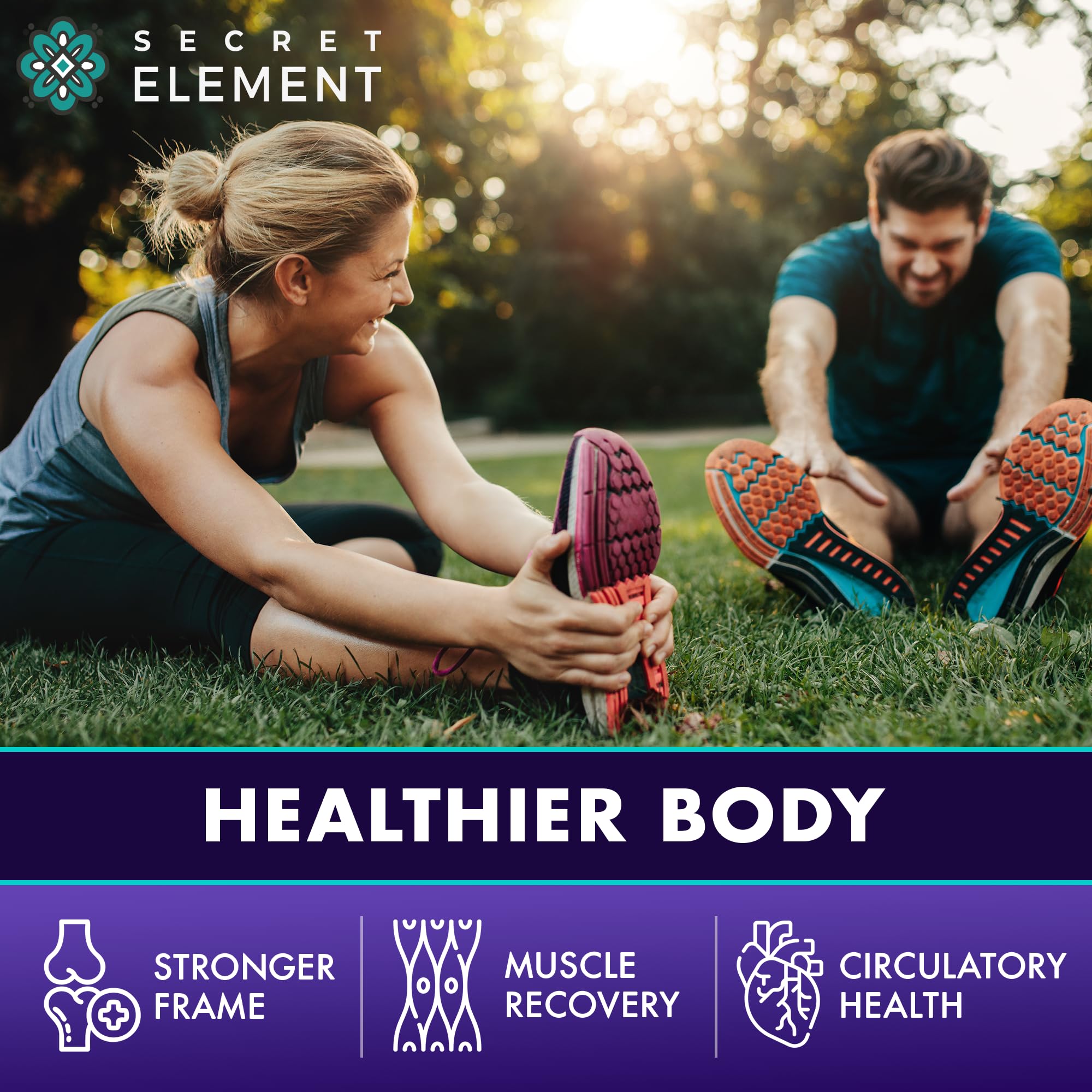 Secret Element magnesium gummies orange-vegan-packaging underscores plant-based formulation